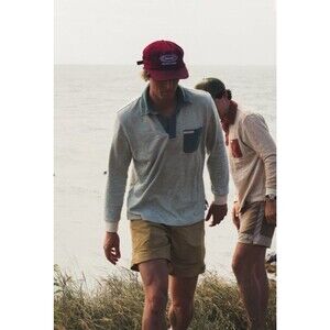 Amundsen Sports Chukka Sweater Mens XL Stormy Blue Striped Corduroy Shirt NWT